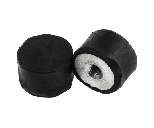 63-7453-70 FIBET Cylindrical M4 Zinc Plated Steel Anti Vibration Feet 1610DE04-45 16.2kg Compression Load ,16mm dia. Natural Rubber 1610DE04-45