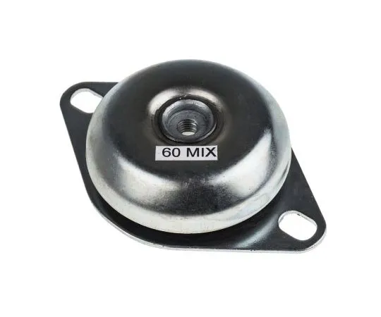 63-7385-47 RS PRO Round M12 Zinc Plated Steel Anti Vibration Mount 450kg Compression Load ,172mm dia. Natural Rubber +100°C 162-3221