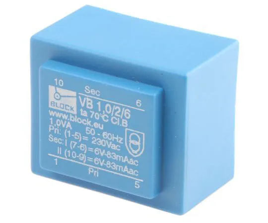 63-7484-44 6V ac 2 Output Through Hole PCB Transformer, 1VA VB 1.0/2/6