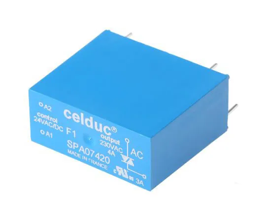 63-7495-28 Celduc 4 A Solid State Relay, Zero Crossing, PCB Mount, Triac, 275 V ac Maximum Load SPA07420