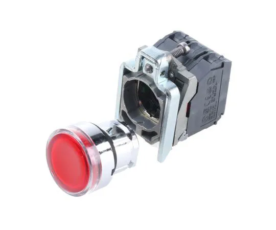 63-7512-08 Schneider Electric, Harmony XB4 Illuminated Red Round Push Button, NO/NC, 22mm Spring Return Screw XB4BW3465