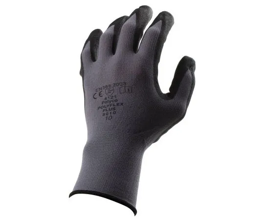 63-7393-30 BM Polyco Polyflex Plus Nitrile, Nylon Nitrile-Coated Grip and Abrasion Resistance, Oil Resistant, Wet Resistance 8010