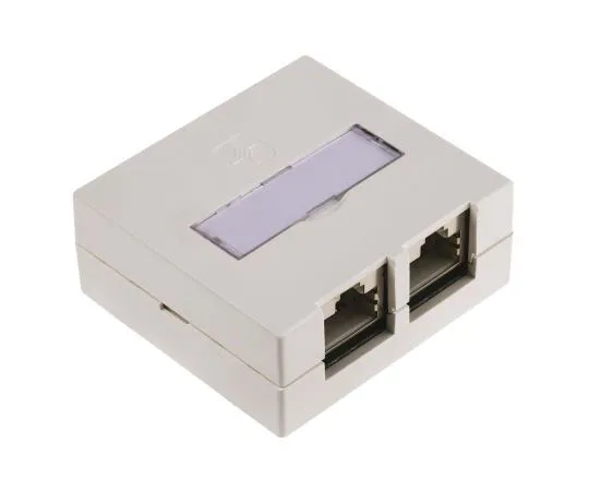 63-7518-84 RS PRO Angled Cat6 2 Way RJ45 Surface Mount Socket,With STP Shield Type 387-3924
