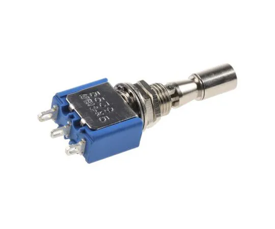 63-7414-20 APEM Single Pole Double Throw (SPDT) Toggle Switch, On-Off-On, Panel Mount 5639A.3V