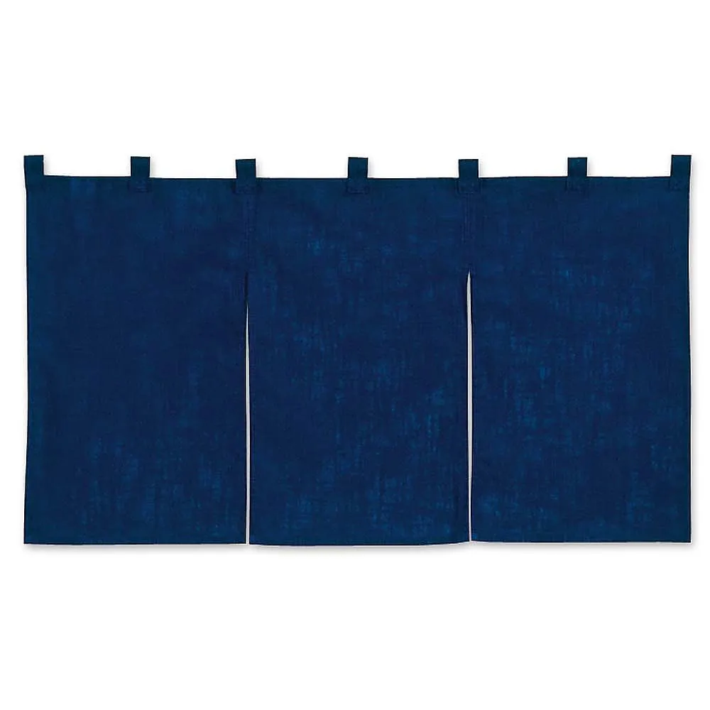 62-6318-74 Hanma Noren Cotton Linen Plain Navy 001-02