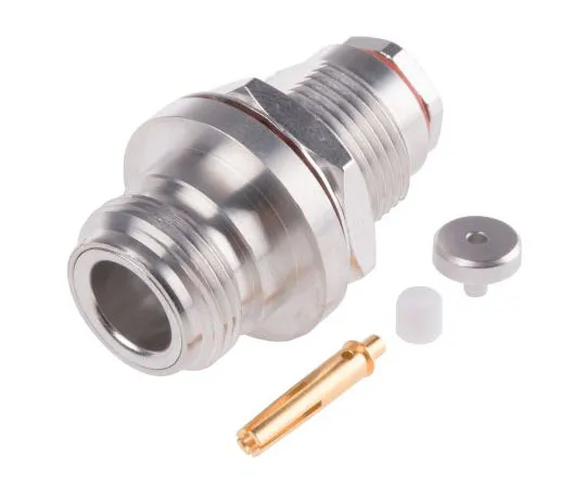 63-7474-73 Radiall 50Ω Straight Panel Mount N Type Connector, jack, Clamp Termination, 0 → 11GHz, RG179, RG187, RG188, RG316 R161321000W