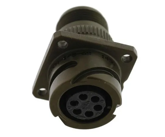 63-7545-62 Amphenol 97B Series, 6 Way Wall Mount MIL Spec Circular Connector Receptacle, Socket Contacts,Shell Size 14S, Bayonet 97B-3100A14S-6S