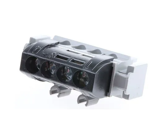 63-7461-72 Legrand Distribution Block, 1.5 → 16mm², 4 Way, 80A, 400 V ac, Black 0 048 50