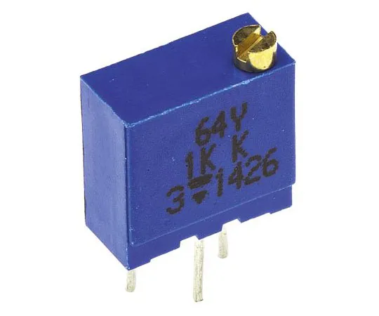 63-7379-30 1kΩ Through Hole Trimmer Potentiometer 0.5W Top Adjust Vishay 64Y Series M64Y102KB40