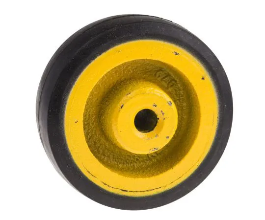 63-7419-95 RS PRO Black, Yellow Rubber Castor Wheels, 100kg 201-2601