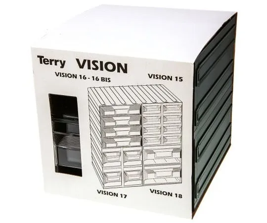 63-7440-04 RS PRO Transparent, Plastic 2 Drawer Storage Unit, 208mm x 208mm x 222mm TV1000023