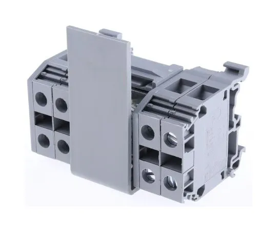 63-7518-02 Entrelec Distribution Block, 10-70 inputmm², 2 Way, 200A, 800 V, Grey 1SNA115336R1300