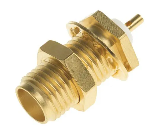 63-7474-42 Radiall Straight 50Ω Panel Mount Bulkhead Fitting SMA Bulkhead, Solder Termination R125553000W