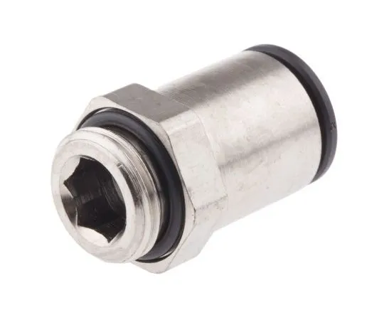 63-7458-52 Legris Pneumatic Straight Threaded-to-Tube Adapter, G 3/8 Male, Push In 12 mm 3101 12 17