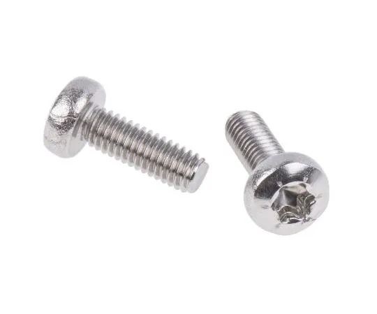 63-7456-40 Plain Pan Stainless Steel Tamper Proof Security Screw, M4 x 12mm 262-5926
