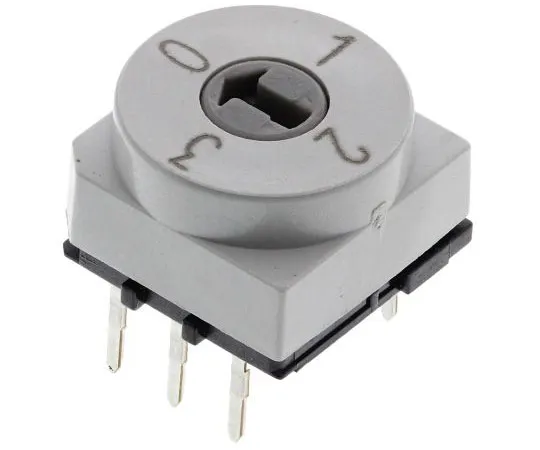63-7514-92 4 Way Through Hole DIP Switch, Rotary Flush Actuator PT65121