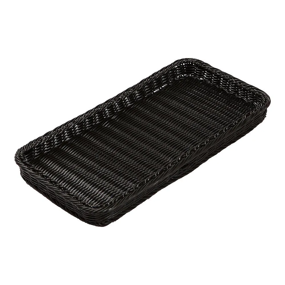 62-6582-34 PP Bakery Basket Thin Type 20 Black BB-4020-BK