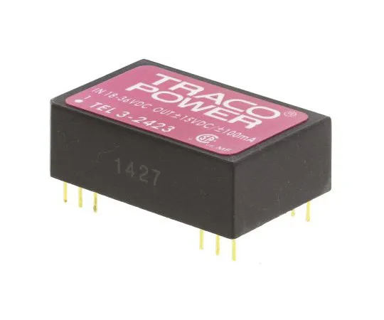 63-7524-69 TRACOPOWER TEL 3 3W Isolated DC-DC Converter Through Hole, Voltage in 18 → 36 V dc, Voltage out ±15V dc TEL 3-2423