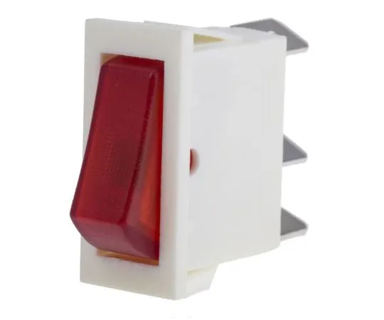 63-7418-44 Arcolectric Illuminated Single Pole Single Throw (SPST), Latching Rocker Switch Panel Mount C5503AANAH
