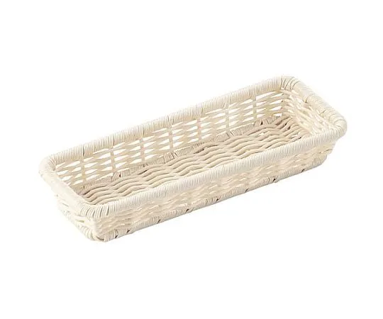 62-6730-12 PP Framed Resin Basket Angle Long Thin White