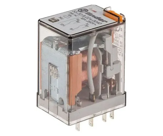 63-7413-50 Finder55 Series DPDT Non-Latching Relay Plug In, 24V ac Coil, 20A 55.32.8.024.0040