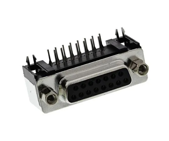 63-7513-09 ITT Cannon ZD Series, 15 Way Right Angle Through Hole PCB D-sub Connector Socket, 2.74mm Pitch 119998-3056