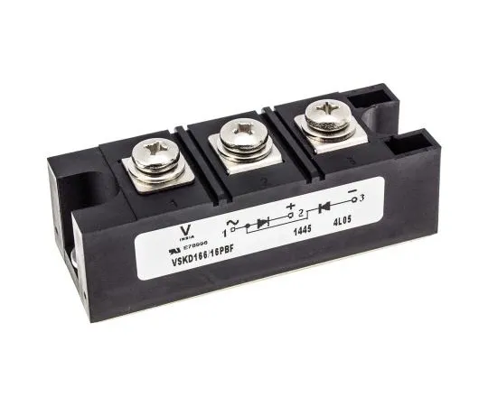 63-7524-06 Vishay 1600V 165A, Dual Silicon Junction Diode, 3-Pin INT-A-PAK VS-VSKD166/16PBF VS-VSKD166/16PBF