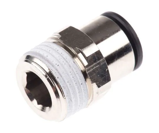 63-7458-46 Legris Pneumatic Straight Threaded-to-Tube Adapter, R 1/2 Male, Push In 12 mm 3175 12 21