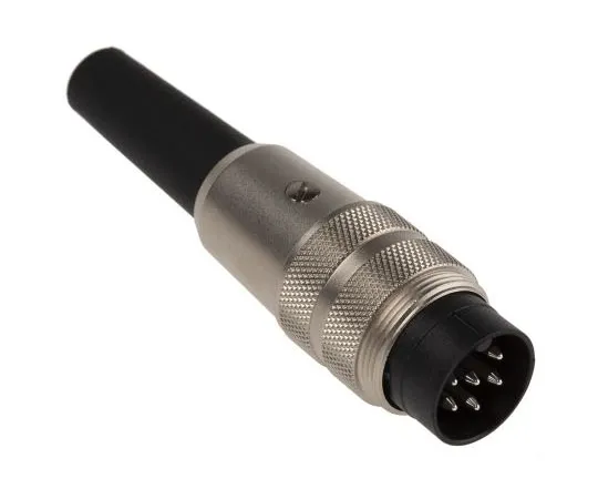 63-7532-10 Binder 680 Series Miniature Cable Mount Connector, 6 contacts Plug 09-0321-00-06