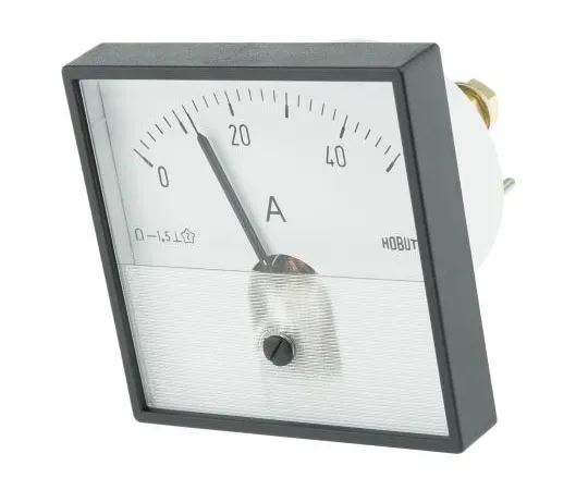 63-7488-82 HOBUT PD72MC Analogue Panel Ammeter 0/50A Direct Connected DC DC, 72mm x 72mm Moving Coil PD721MCS50A/1-001
