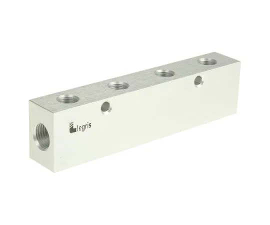 63-7539-20 8 Outlet Pneumatic Manifold Threaded Fitting, G 1/4 G 1/8 3313 10 13 04