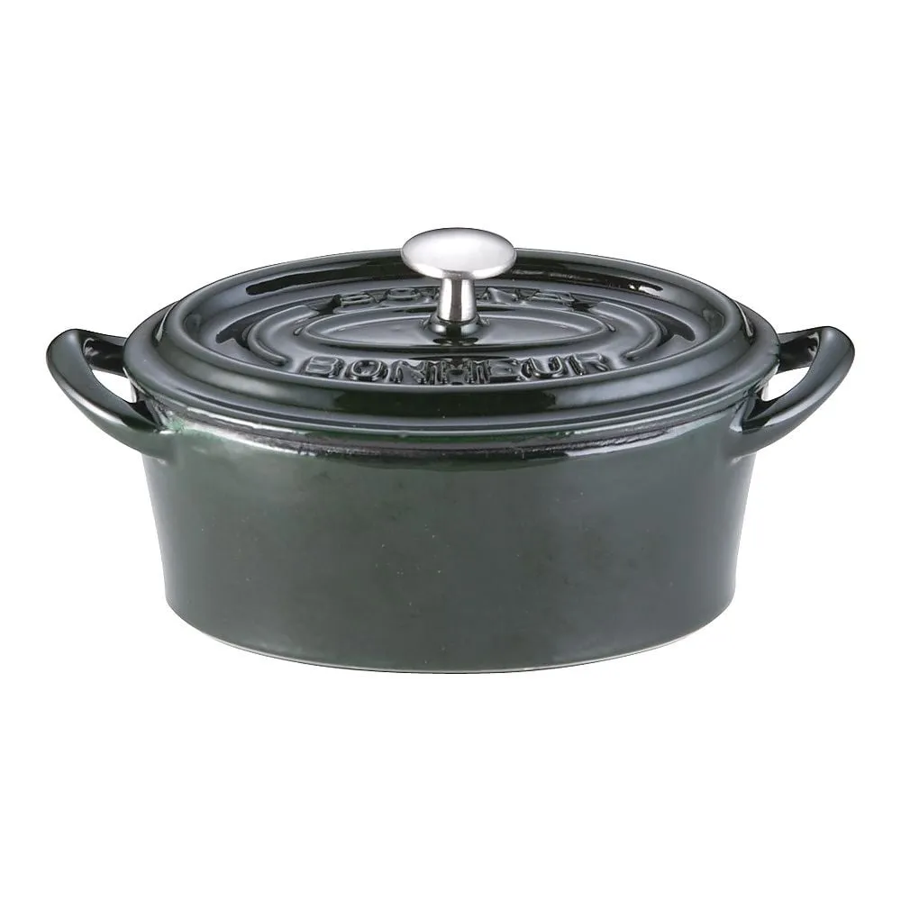 62-6349-01 Bon Bonaire Cocotte Oval 11 cm Majorica Green