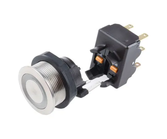 63-7357-36 Schurter Single Pole Double Throw (SPDT) Momentary Red LED Push Button Switch, IP67, 19 (Dia.)mm, Panel Mount, 250V ac 1241.6924.1121000