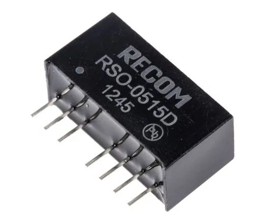 63-7356-56 Recom RSO 1W Isolated DC-DC Converter Through Hole, Voltage in 4.5 → 9 V dc, Voltage out ±15V dc RSO-0515D