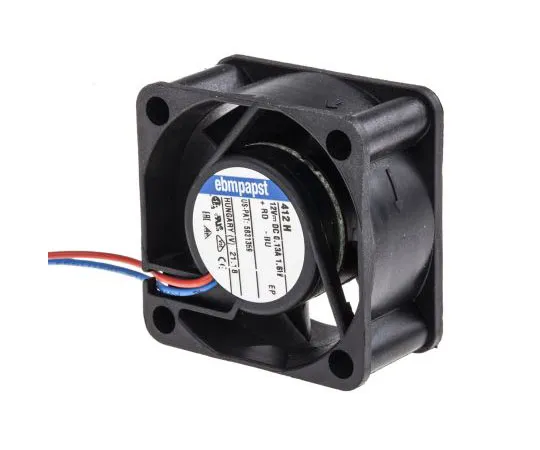 63-7508-28 ebm-papst 400 Series Axial Fan, 40 x 40 x 20mm, 13.5m³/h, 1.6W, 12 V dc 412H