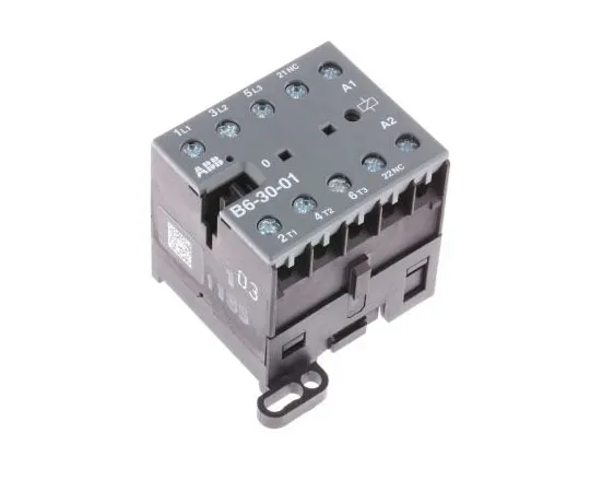 63-7548-12 ABB 3 Pole Contactor, 9 A, 230 V ac Coil, B Range, 3NO, 4 kW B6-30-01-80