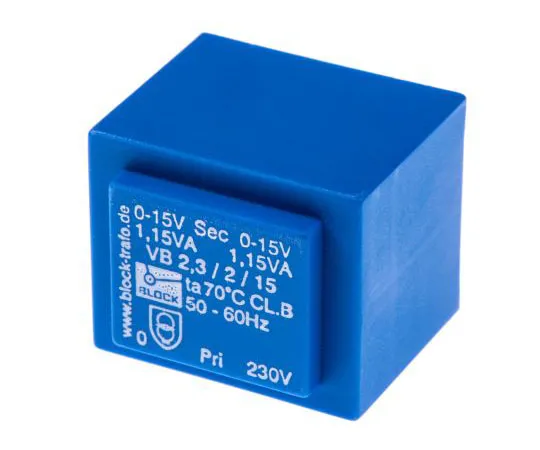 63-7500-78 15V ac 2 Output Through Hole PCB Transformer, 2.3VA VB 2.3/2/15