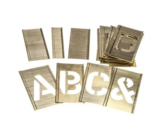 63-7486-87 AT Brown Brass Stencil, 2in 150305
