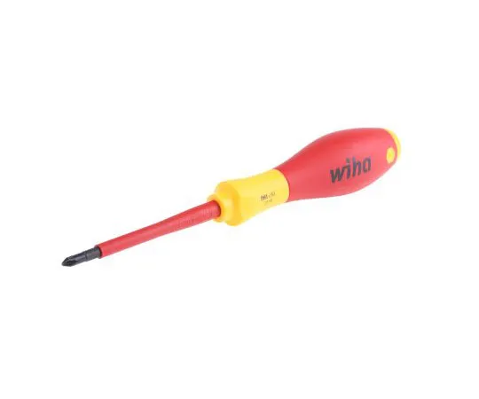 63-7381-27 Wiha Tools, VDE 1000V Approved Phillips Insulated Screwdriver PH1 Tip 80 mm Chrome Vanadium Molybdenum Steel 847