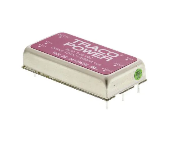 63-7358-31 TRACOPOWER TEN 30WIN 30W Isolated DC-DC Converter Through Hole, Voltage in 9 → 36 V dc, Voltage out 12V dc TEN 30-2412WIN