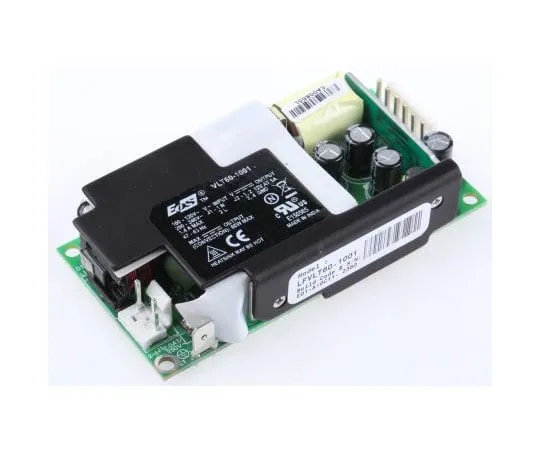 63-7513-77 EOS 60W 1 Output Embedded Switch Mode Power Supply SMPS, 5A, 12V dc Open Frame LFVLT60-1001