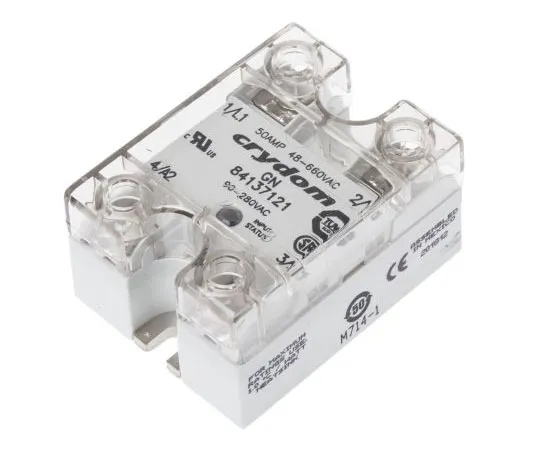63-7391-76 Sensata / Crydom 50 A rms Solid State Relay, Zero Voltage Turn-On, Panel Mount, TRIAC, 660 V ac Maximum Load 84137121