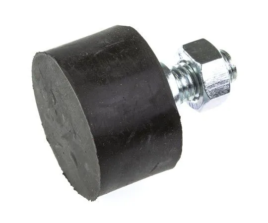 63-7453-67 FIBET Cylindrical M8 Zinc Plated Steel Anti Vibration Feet 3017VE20-60 92.1kg Compression Load ,30mm dia. Natural Rubber 3017VE20-60