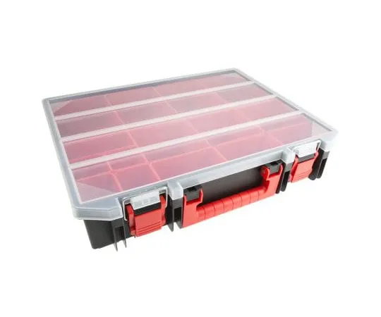 63-7366-78 RS Pro 15 Cell Black, Red Polypropylene Compartment Box, 77 (Inner) mm, 91 (External) mm x 396 (Inner) mm, 416 136-8908