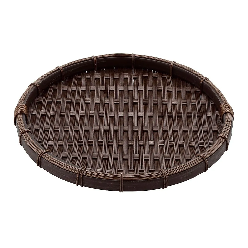 62-6403-75 PP Round Shape Shallow Zaru Dark Brown 30 Type RT-300-DB
