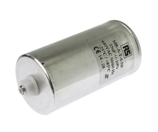 63-7417-54 RS 25μF Polypropylene Capacitor PP 440V ac ±10% Tolerance Screw Mount MRA440 Series 196-4719