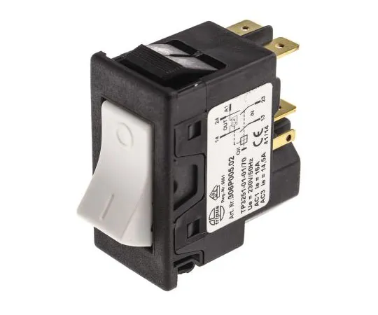 63-7525-78 EICHOFF DPDT+Extra Contact, Latching Rocker Switch Panel Mount 3251-01.01
