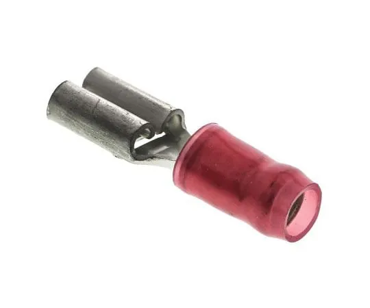 63-7462-26 TE Connectivity PIDG FASTON .197 Series Red Insulated Crimp Receptacle, 5 x 0.8mm, 0.3mm² to 1mm², 22AWG to 17AWG, Tin 140805-2