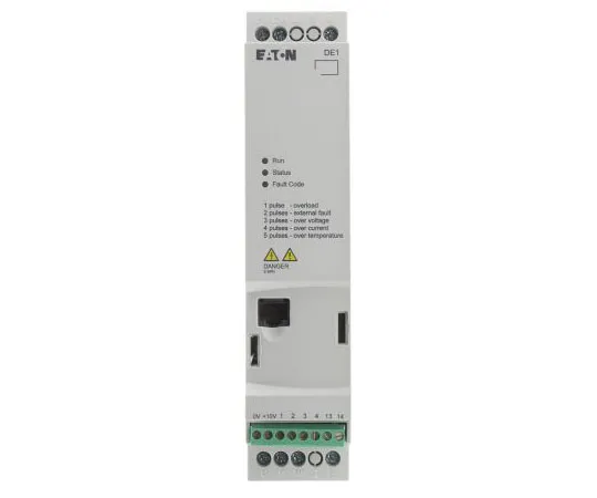 63-7388-71 Eaton Variable Speed Starter, 1-Phase In, 60Hz Out 0.55 kW, 230 V ac, 2.7 A DE11, IP20 180658 & DE11-122D7NN-N20N