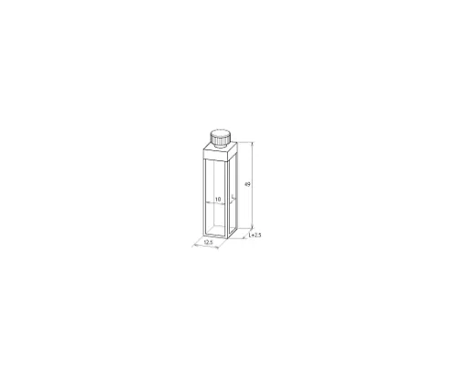 61-9065-37　［Discontinued］With Teflon Plug Standard Fluorescence Cell F11-SQ-1　6210-27101